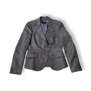 ETRO floral satin gray women blazer size 44 US 10
